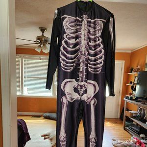 Small Unisex Skeleton Jumpsuit Halloween Costume